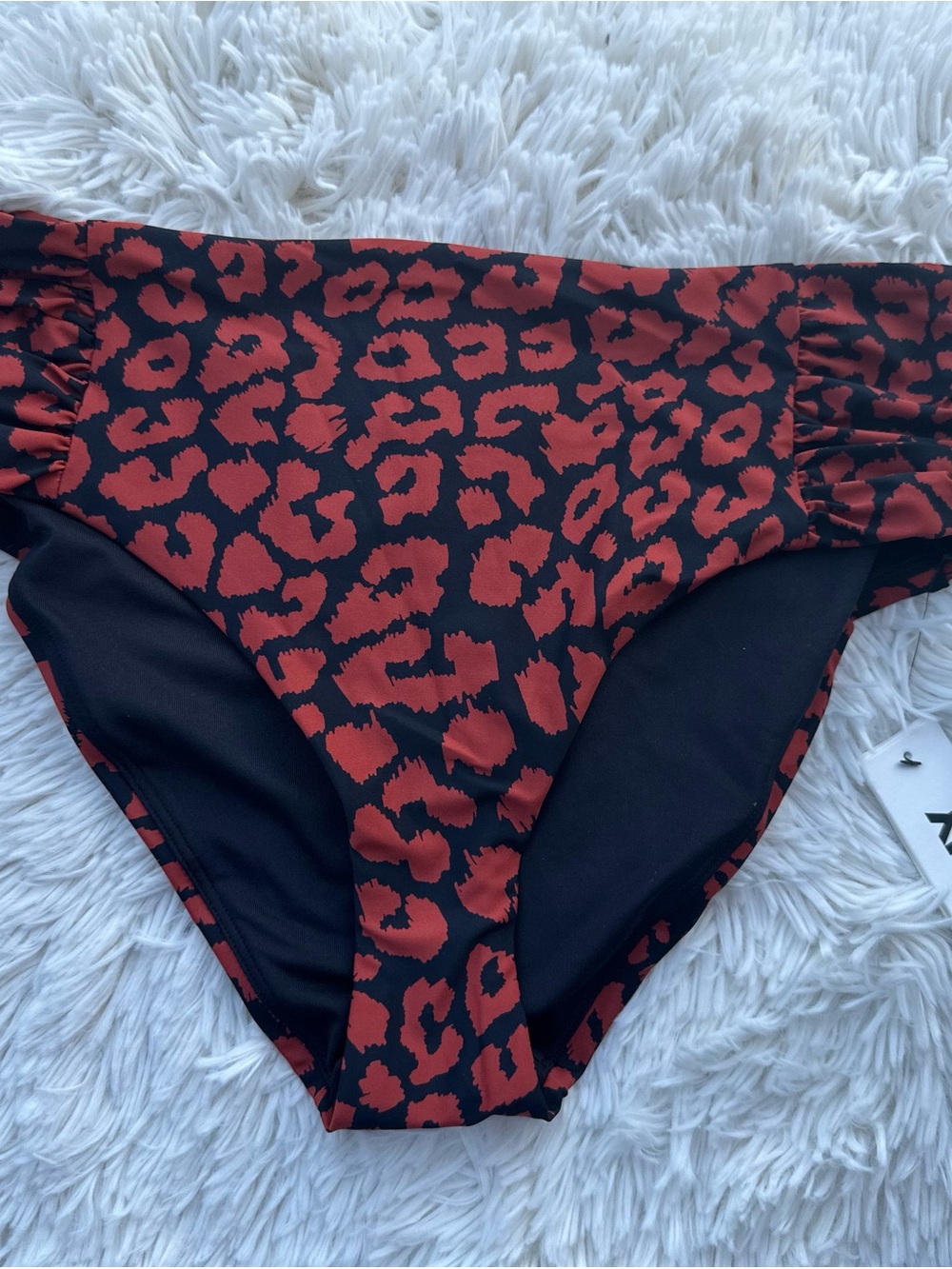 DKNY Brown Leopard Print Bikini Bottoms size small - Picture 5 of 6